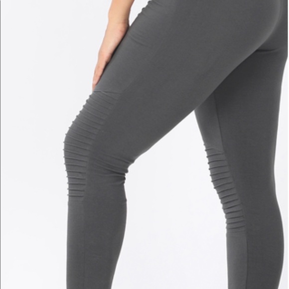 Plus Size Full Length Moto Leggings - Picture 2 of 6